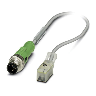 Phoenix Contact Male 2 way M12 to Festo ZC Sensor Actuator Cable, 300mm
