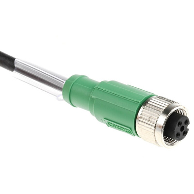 Phoenix Contact Straight Male 4 way M12 to Straight Female 4 way M12 Sensor Actuator Cable, 1.5m