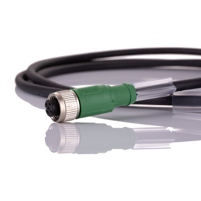 Phoenix Contact Straight Male 5 way M12 to Straight Female 5 way M12 Sensor Actuator Cable, 1.5m
