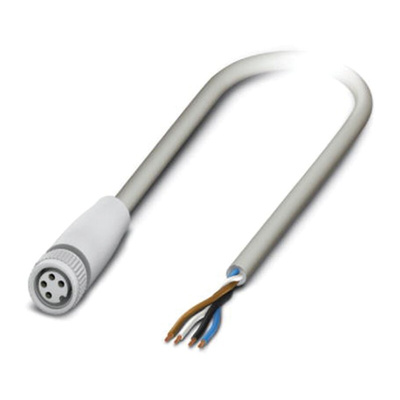 Phoenix Contact Female 4 way M8 to Sensor Actuator Cable, 5m