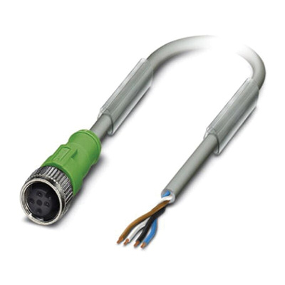 Phoenix Contact Female 4 way M12 to Sensor Actuator Cable, 3m