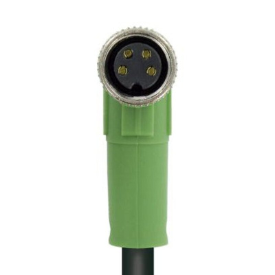 Phoenix Contact Right Angle Female 4 way M8 to Sensor Actuator Cable, 10m