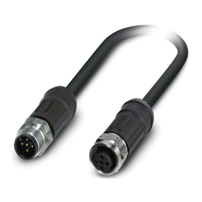 Phoenix Contact Male 5 way M12 to Female 5 way M12 Sensor Actuator Cable, 5m
