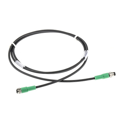 Phoenix Contact Male 4 way M8 to Female 4 way M8 Sensor Actuator Cable, 1.5m