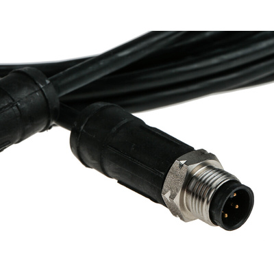 Phoenix Contact Male 4 way M12 to Female 4 way M12 Sensor Actuator Cable, 5m