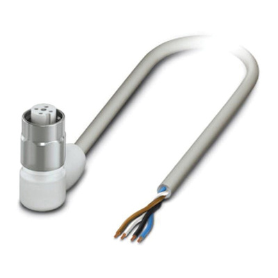 Phoenix Contact Female 4 way M12 to Sensor Actuator Cable, 10m
