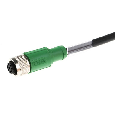 Phoenix Contact Straight Female 8 way M12 to Sensor Actuator Cable, 5m