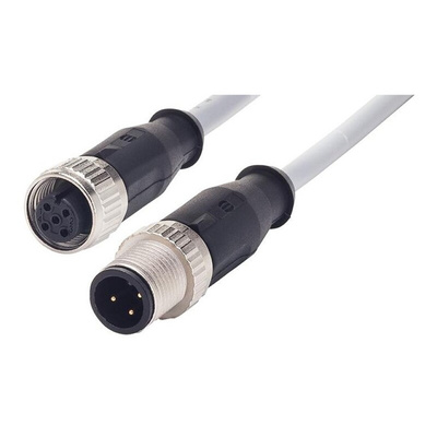 HARTING Straight Female 3 way M8 to Straight Male 3 way M8 Sensor Actuator Cable, 5m