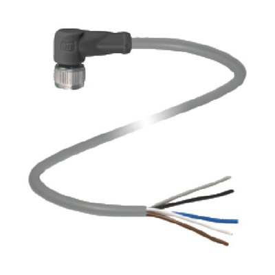 Pepperl + Fuchs Right Angle Female 5 way M12 to 5 way Unterminated Sensor Actuator Cable, 5m