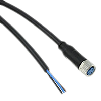 TE Connectivity Straight Female 3 way M8 to Unterminated Sensor Actuator Cable, 1.5m