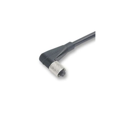 Binder Right Angle Female 4 way M5 to Unterminated Sensor Actuator Cable, 2m