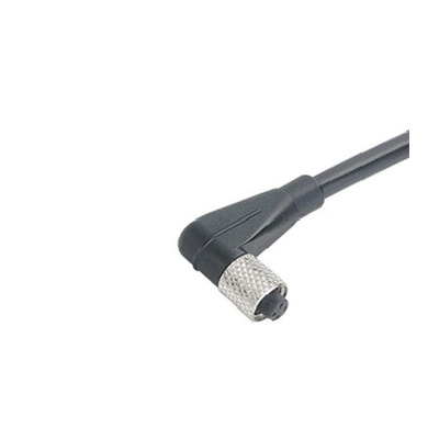 Binder Right Angle Female 3 way M5 to Unterminated Sensor Actuator Cable, 2m