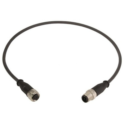 HARTING Straight Female 4 way M12 to Straight Male 4 way M12 Sensor Actuator Cable, 600mm
