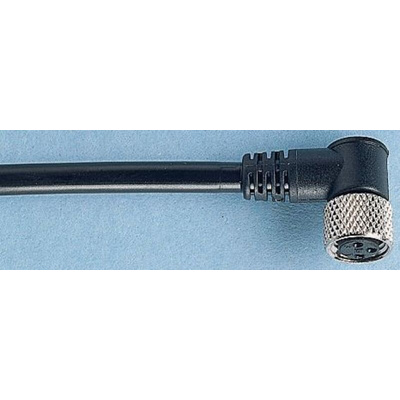binder Right Angle Female 3 way M8 to Unterminated Sensor Actuator Cable, 2m