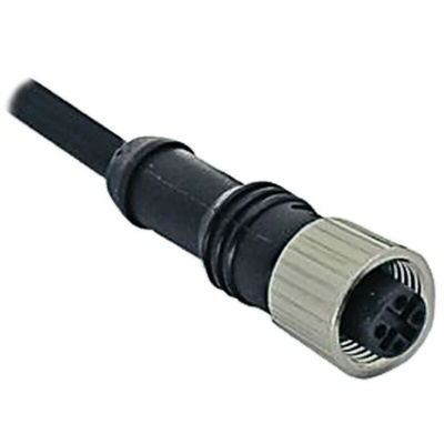 TE Connectivity Straight Female 3 way M12 to Unterminated Sensor Actuator Cable, 5m