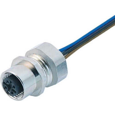 Binder Female 4 way M12 to Unterminated Sensor Actuator Cable, 200mm