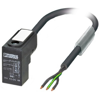 Phoenix Contact Male 3 way DIN 43650 Form C to Sensor Actuator Cable, 3m