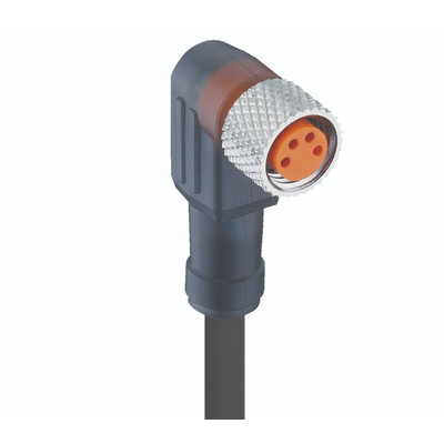 Lumberg Automation Right Angle Female 4 way M8 to Unterminated Sensor Actuator Cable, 2m