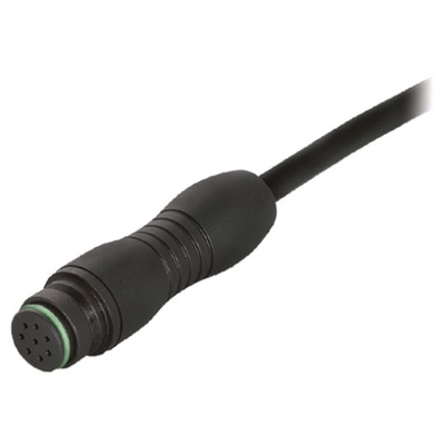 binder Straight Female 8 way Snap-in 16mm Circular to Unterminated Sensor Actuator Cable, 2m