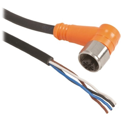 Telemecanique Sensors Right Angle Female 4 way M12 to Unterminated Sensor Actuator Cable, 2m