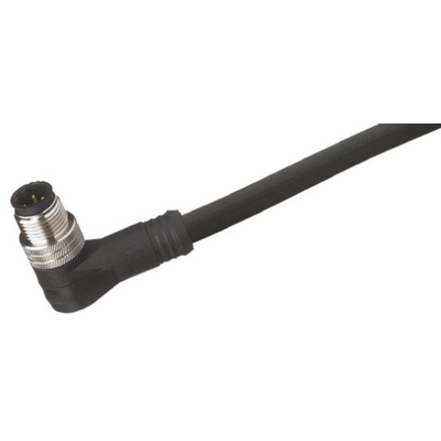 Brad from Molex Right Angle Male 3 way M12 to Unterminated Sensor Actuator Cable, 2m
