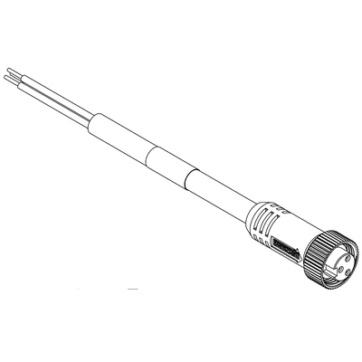 Brad from Molex Straight Female 3 way 7/8 in Circular to Unterminated Sensor Actuator Cable, 3.6m