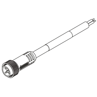 Brad from Molex Straight Male 3 way 7/8 in Circular to Unterminated Sensor Actuator Cable, 1.8m