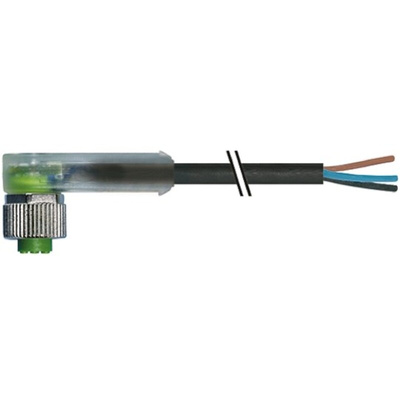 Murrelektronik Limited Right Angle Female 4 way M12 to Unterminated Sensor Actuator Cable, 3m