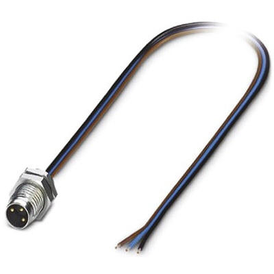 Phoenix Contact Male 3 way M8 to Unterminated Sensor Actuator Cable, 500mm
