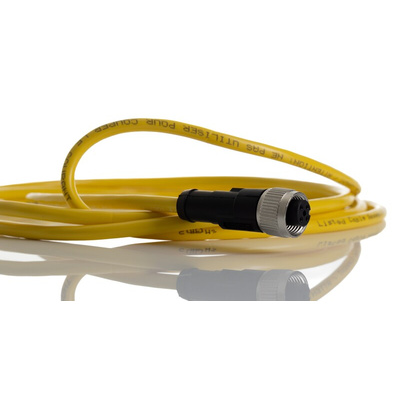 Phoenix Contact Straight Female 4 way M12 to Unterminated Sensor Actuator Cable, 2m