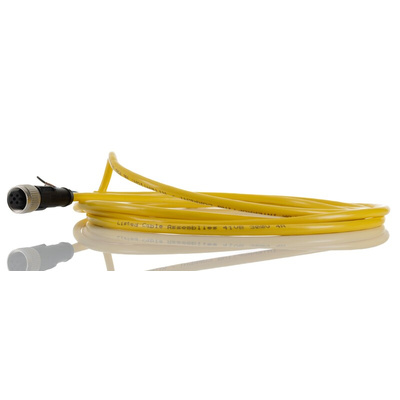 Phoenix Contact Straight Female 4 way M12 to Unterminated Sensor Actuator Cable, 2m