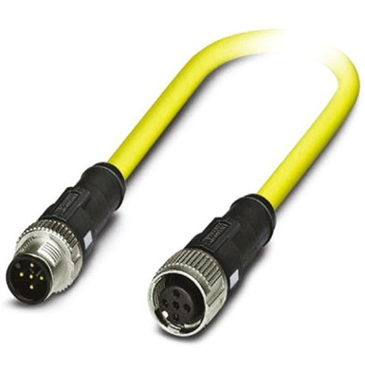 Phoenix Contact Straight Female 5 way M12 to Straight Male 5 way M12 Sensor Actuator Cable, 500mm
