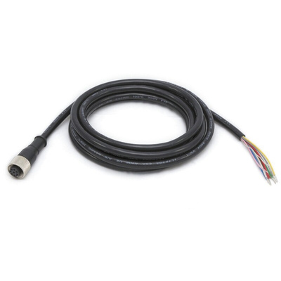 Banner Straight Female 8 way M12 to Unterminated Sensor Actuator Cable, 9m