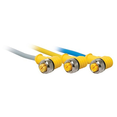 Turck Female 4 way M12 to Male M12 Sensor Actuator Cable, 3.3m