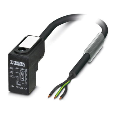 Phoenix Contact Male 3 way DIN 43650 Form C to Sensor Actuator Cable, 5m