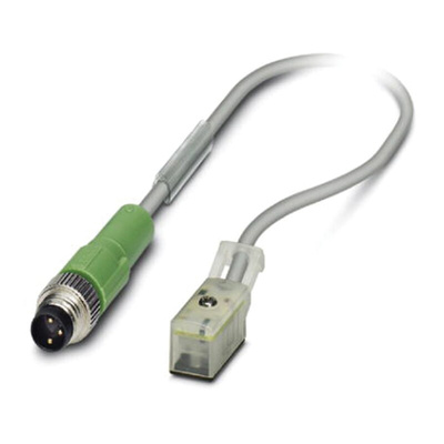 Phoenix Contact Male 2 way M8 to Festo ZC Sensor Actuator Cable, 600mm