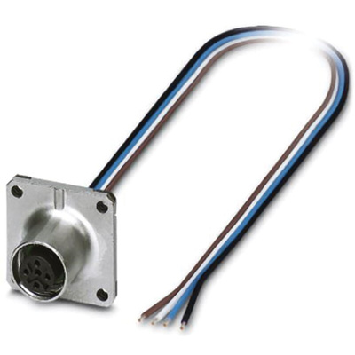 Phoenix Contact Female 4 way M12 to Sensor Actuator Cable, 500mm