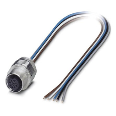 Phoenix Contact Female 5 way M12 to Sensor Actuator Cable, 4m