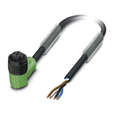 Phoenix Contact Female 4 way M12 to Sensor Actuator Cable, 3m