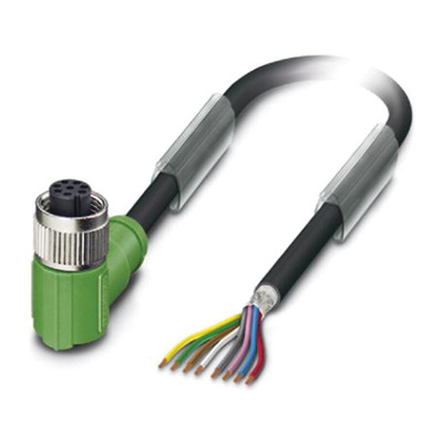 Phoenix Contact Female 8 way M12 to Sensor Actuator Cable, 1.5m