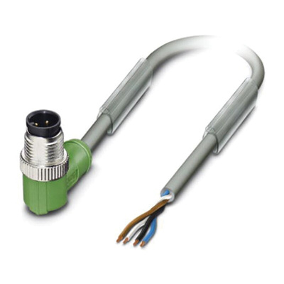 Phoenix Contact Male 4 way M12 to Sensor Actuator Cable, 3m