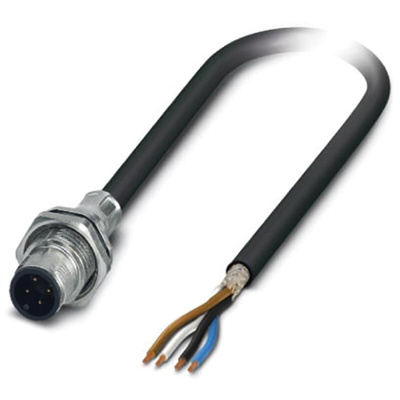 Phoenix Contact Male 4 way M12 to Sensor Actuator Cable, 2m