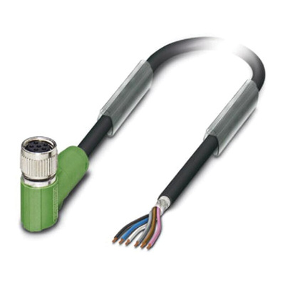 Phoenix Contact Female 6 way M8 to Sensor Actuator Cable, 3m