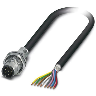 Phoenix Contact Male 8 way M12 to Sensor Actuator Cable, 2m