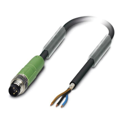 Phoenix Contact Male 3 way M8 to Sensor Actuator Cable, 10m