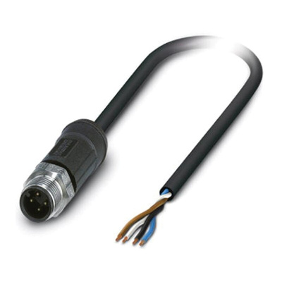 Phoenix Contact Male 4 way M12 to Sensor Actuator Cable, 10m
