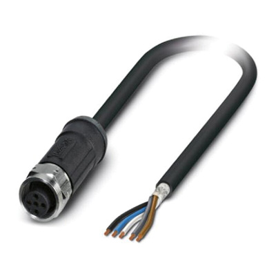 Phoenix Contact Female 5 way M12 to Sensor Actuator Cable, 10m