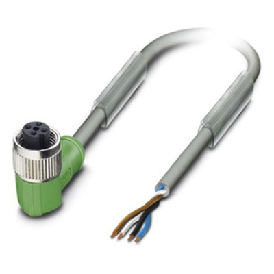 Phoenix Contact Female 4 way M12 to 4 way Unterminated Sensor Actuator Cable, 1.5m