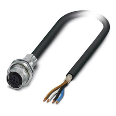 Phoenix Contact 4 way M12 to 4 way M12 Sensor Actuator Cable, 1m