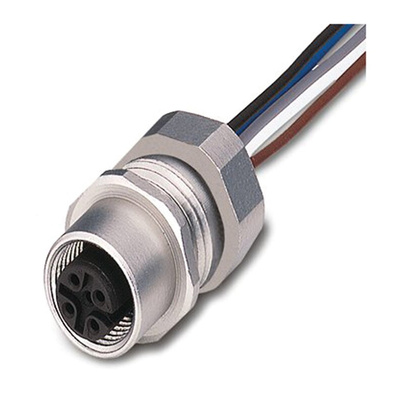 Phoenix Contact Straight Female 5 way M12 to Unterminated Sensor Actuator Cable, 1.5m